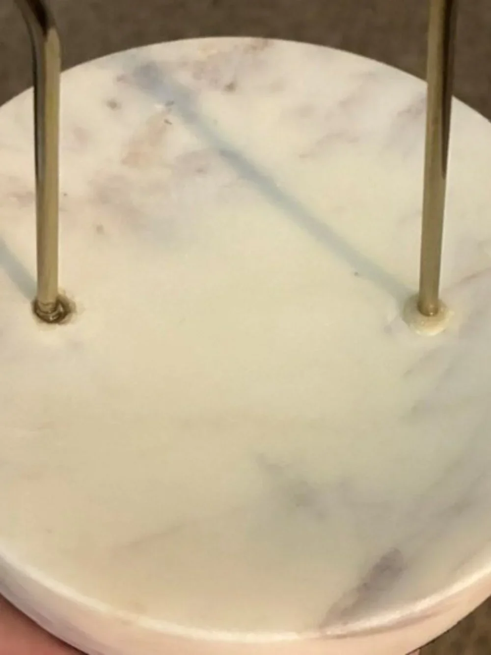 Pottery Barn Teen Marble Base Gold Hand Jewelry Holder